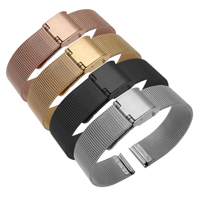 20mm Double Buckle Braided Fine Mesh Stainless Ssteel Metal Replacement Strap(silver) by buy2fix