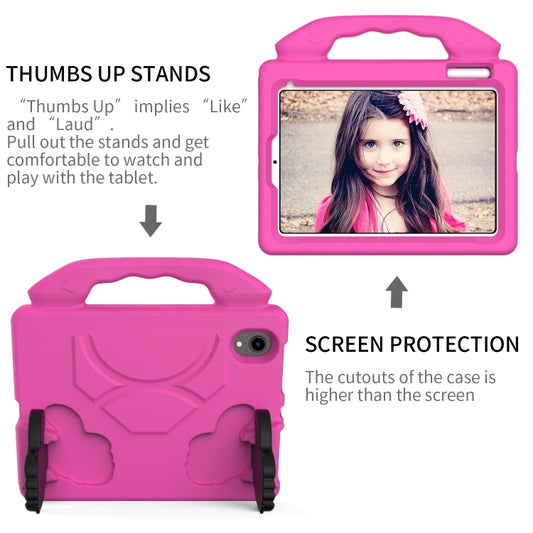 For iPad mini 6 / mini 2024 Children EVA Shockproof Tablet Case with Thumb Bracket(Rose Red) by buy2fix