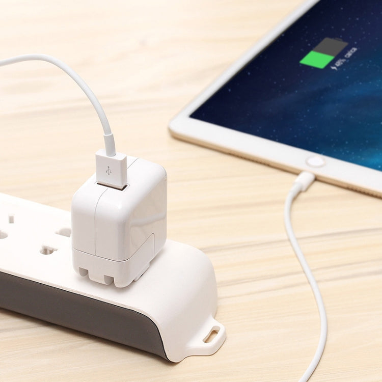 12W USB Charger + USB to 8 Pin Data Cable for iPad / iPhone / iPod Series, US Plug by buy2fix