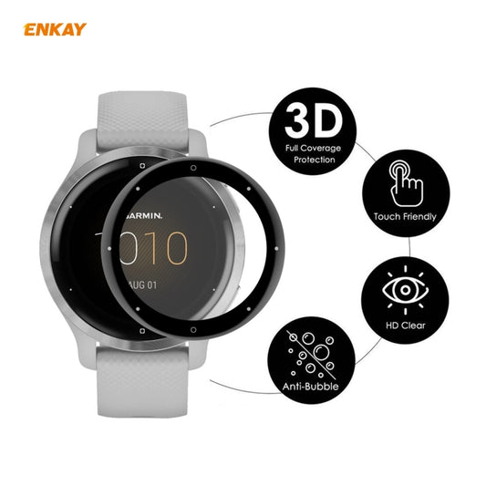 For Garmin Venu 2S / Vivoactive 4S 40mm ENKAY Hat-Prince 3D Full Screen Soft PC Edge + PMMA HD Screen Protector Film by ENKAY