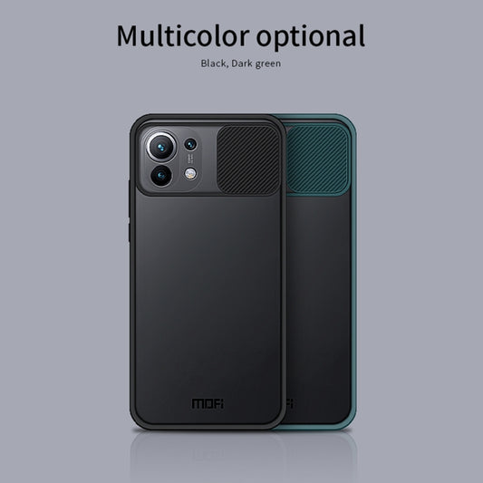 For Xiaomi Mi 11 MOFI Xing Dun Series Translucent Frosted PC + TPU Privacy Anti-glare Shockproof All-inclusive Protective Case(Green) by MOFI