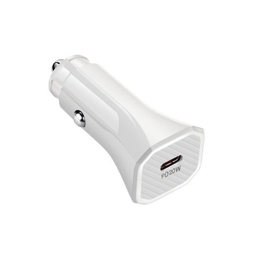 YS-2 PD 20W USB-C / Type-C Interface Car Fast Charger for iPhone Series / iPad Series(White) by buy2fix