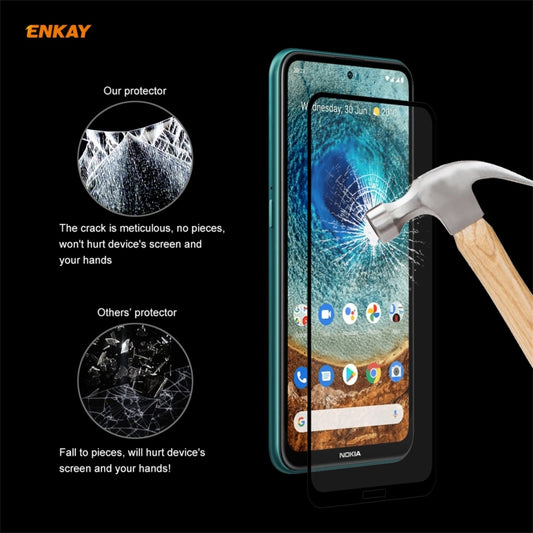 For Nokia X10 / X20 ENKAY Hat-Prince Full Glue 0.26mm 9H 2.5D Tempered Glass Full Coverage Film by ENKAY