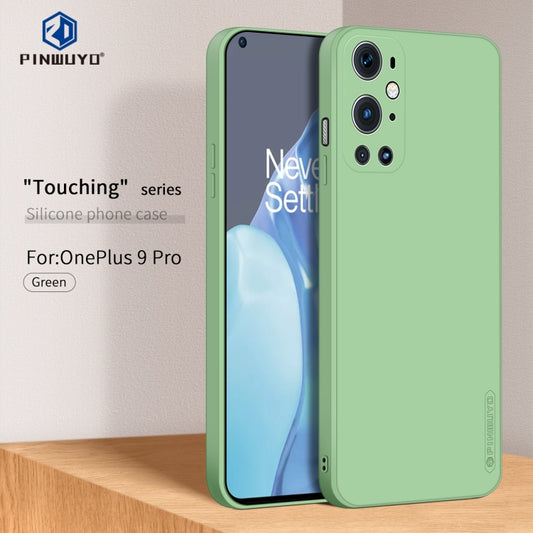 For OnePlus 9 Pro PINWUYO Touching Series Liquid Silicone TPU Shockproof Case(Green) by PINWUYO