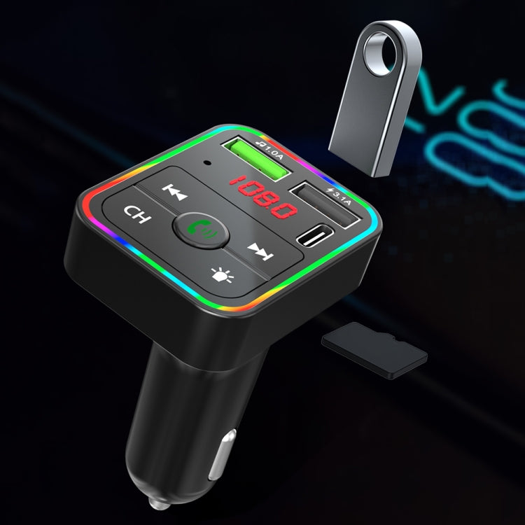 F2 Car FM Transmitter MP3 USB Charger Player with LED Backlight FM Transmitter with Bluetooth Transmitter Car Player Kit by buy2fix