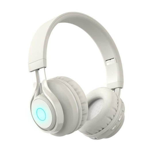 BT06C Cute Wireless Bluetooth 5.0 Headset for Children with Microphone LED Light Suppport Aux-in(Apricot) by buy2fix