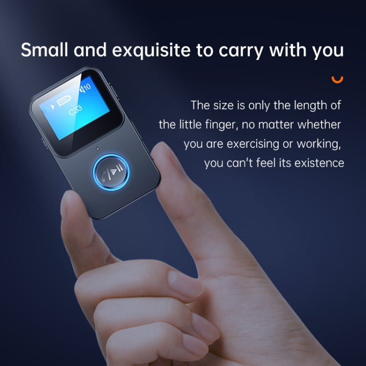 C33 Bluetooth 5.0 Audio Receiver Transmitter Portable MP3 Player with LCD Display Support Remote Control Camera by buy2fix