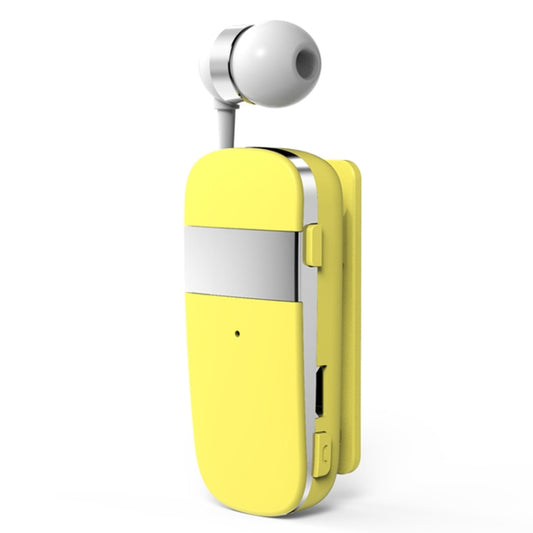 K53 Stereo Wireless Bluetooth Headset Calls Remind Vibration Wear-Clip Driver Auriculares Earphone For Phone(Yellow) by buy2fix