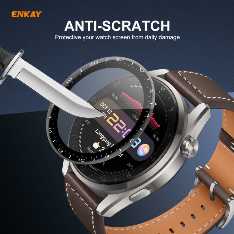 10 PCS For Huawei WATCH 3 Pro 48mm ENKAY Hat-Prince 3D Full Coverage Soft PC Edge + PMMA HD Screen Protector Film by ENKAY