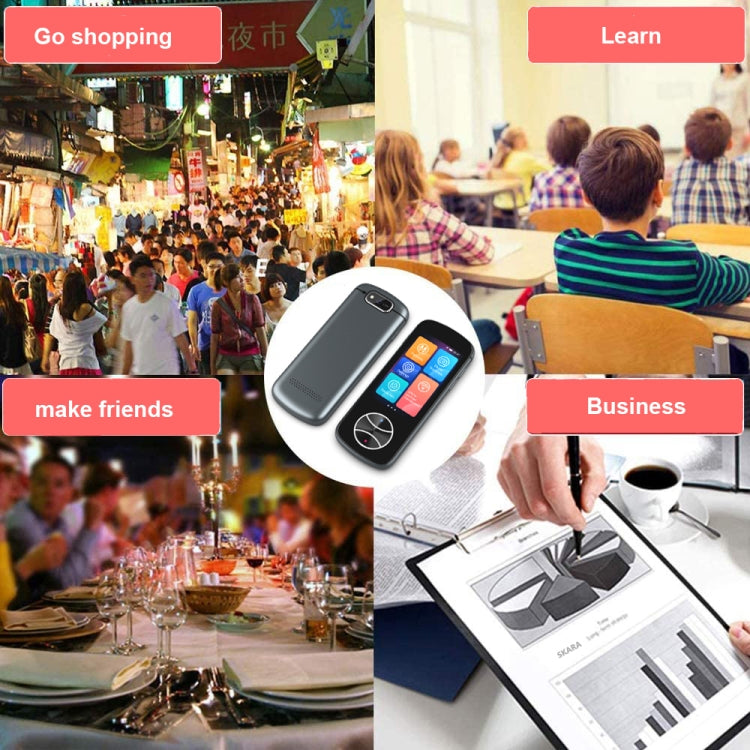 V10 3.0 inch Touch Screen Smart Translator 107 Languages with Offline Translation / Photo Translation(Black) by buy2fix