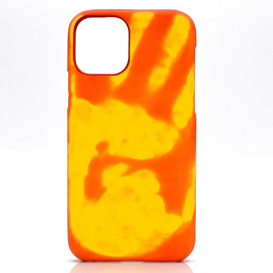 For iPhone 13 Pro Max Paste Skin + PC Thermal Sensor Discoloration Case (Red Yellow) by buy2fix