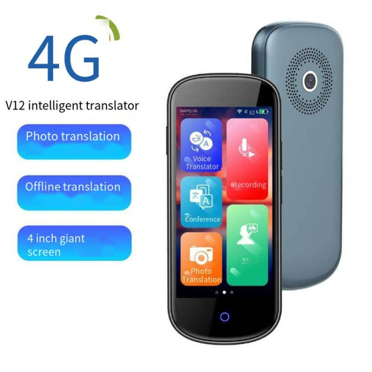 V12 4G Smart Voice Photo Scan Translator 4.0 Inch Touch Screen Wifi, Support Multi-language Offline Portable Translator by buy2fix