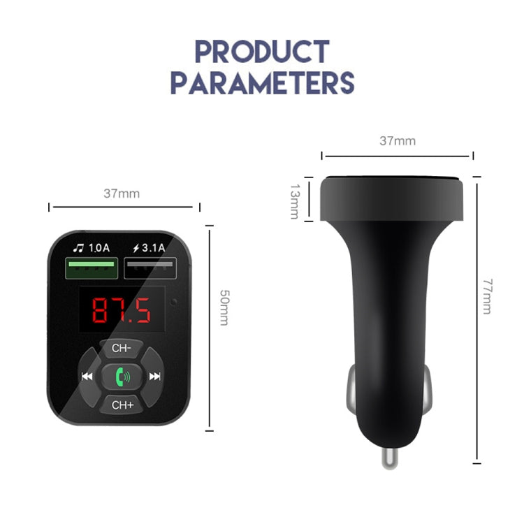 A9 Car FM Transmitter Hands-free Wireless Audio Receiver MP3 Player Dual USB Fast Charger by buy2fix