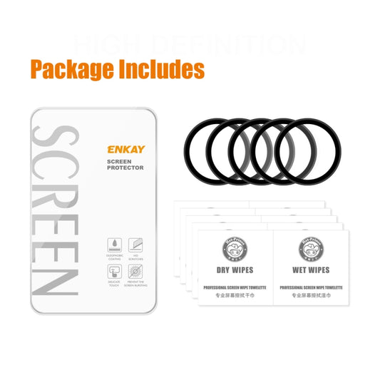 5 PCS For Samsung Galaxy Watch4 40mm ENKAY Hat-Prince 3D Full Coverage Soft PC Edge + PMMA HD Screen Protector Film by ENKAY