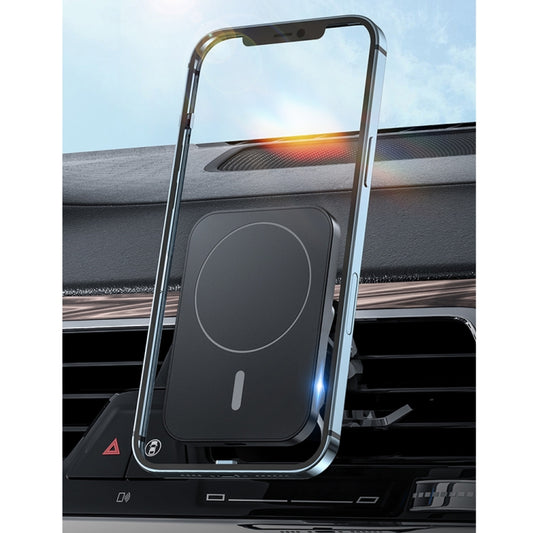 W-987 Magnetic Suction 15W Wireless Charger Car Air Outlet Bracket for iPhone and other Smart Phones(Black) by buy2fix