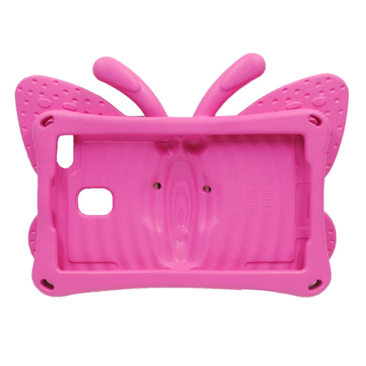 For Galaxy Tab A7 Lite T220/T225 2021 Butterfly Bracket Style EVA Children Falling Proof Cover Protective Case(Rose Red) by buy2fix