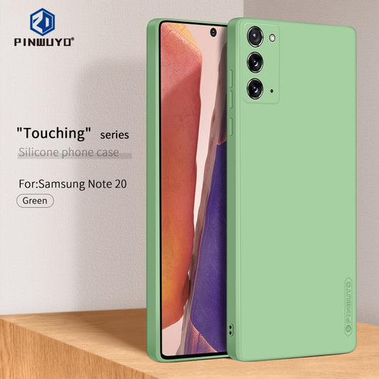 For Samsung Galaxy Note20 PINWUYO Touching Series Liquid Silicone TPU Shockproof Case(Green) by PINWUYO