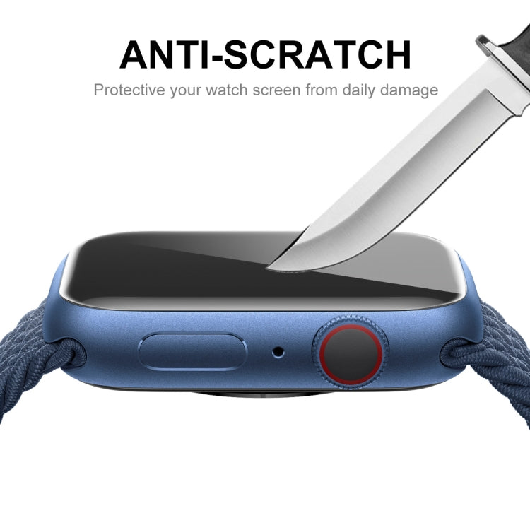 5pcs For Apple Watch Series 9 / 8 / 7 41mm ENKAY Hat-Prince 3D Full Coverage Soft PC Edge + PMMA HD Screen Protector Film by ENKAY