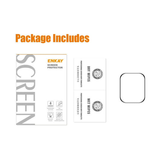 ENKAY Hat-Prince Case Friendly 3D Full Screen PET Curved Hot Bending HD Screen Protector Film For Apple Watch Series 9 / 8 / 7 41mm(Black) by ENKAY