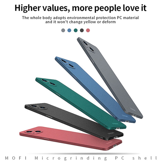 For iPhone 13 mini MOFI Fandun Series Frosted PC Ultra-thin All-inclusive Protective Case (Blue) by MOFI