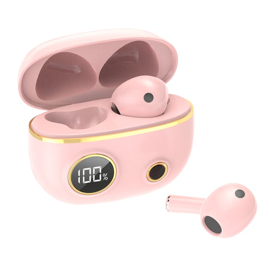 PRO100 TWS Bluetooth 5.2 Noise Canceling Waterproof Earphones 9D Stereo Sports Headphone with Charging Case(Pink) by buy2fix