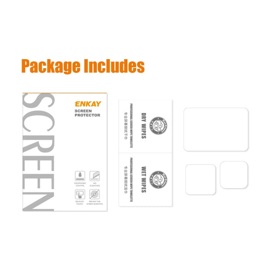 1 PC ENKAY Hat-Prince 3 in 1 Front + Back 0.2mm Tempered Glass Screen Protector Camera Film For GoPro HERO 10 Black by ENKAY