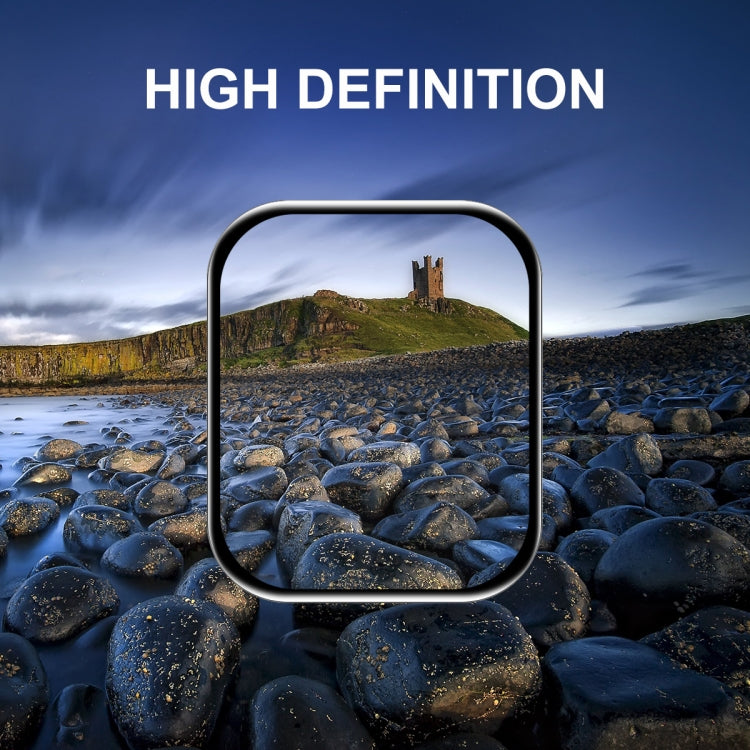 ENKAY Hat-Prince 3D Curved Edge Full Coverage Full Tempered Glass HD Screen Protector Film For Apple Watch Series 9 / 8 / 7 45mm(Black) by ENKAY