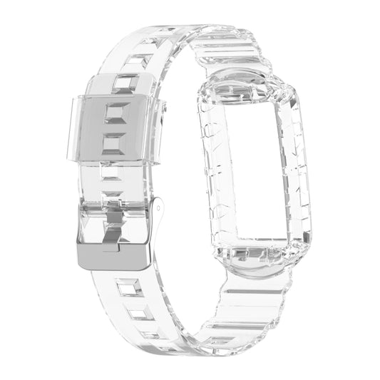 For Fitbit Charge 4 Silicone One Body Armor Watch Band(Transparent) by buy2fix