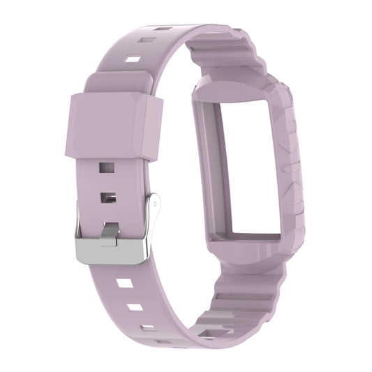 For Fitbit Charge 4 SE Silicone One Body Armor Watch Band(Light Purple) by buy2fix