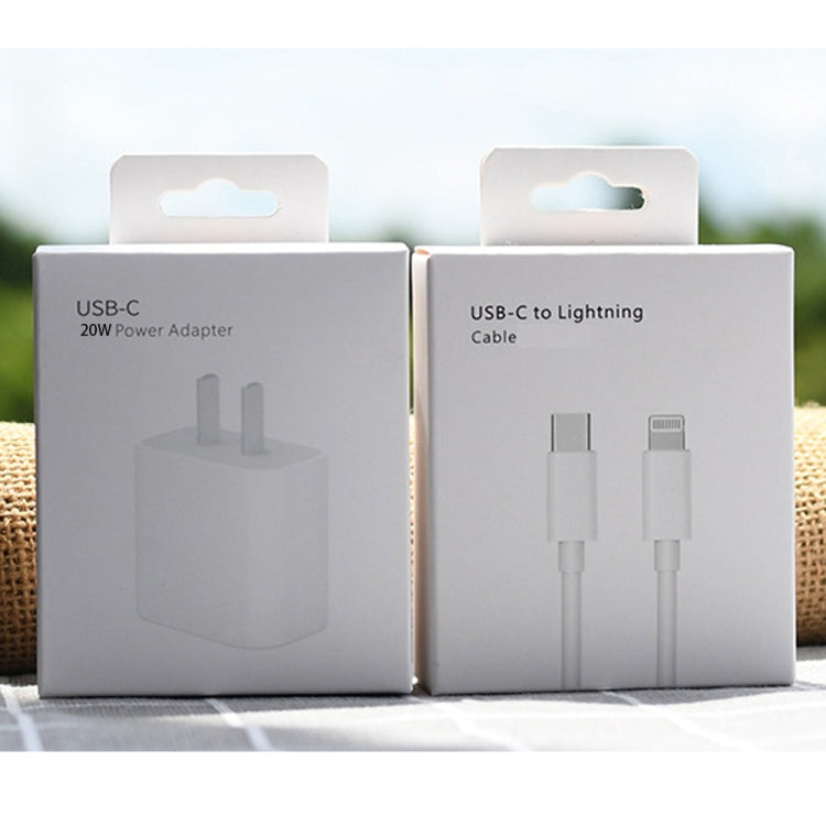 1m AU-20W PD USB-C / Type-C Travel Charger with USB-C to 8 Pin Data Cable, AU Plug by buy2fix