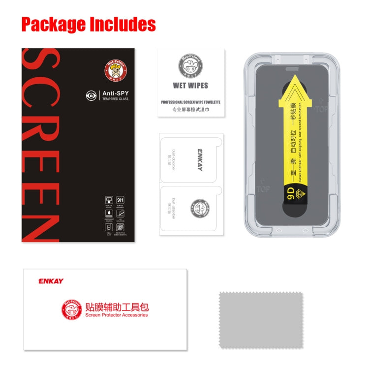 ENKAY Quick Stick Anti-peeping Tempered Glass Film For iPhone 11 Pro Max / XS Max by ENKAY