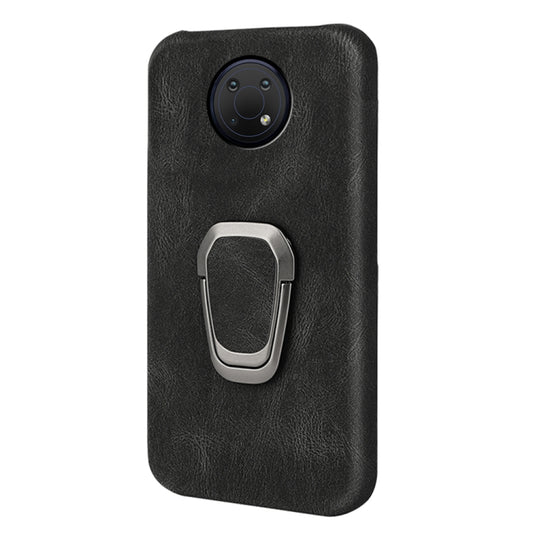 For Nokia G10 Ring Holder PU Phone Case(Black) by buy2fix