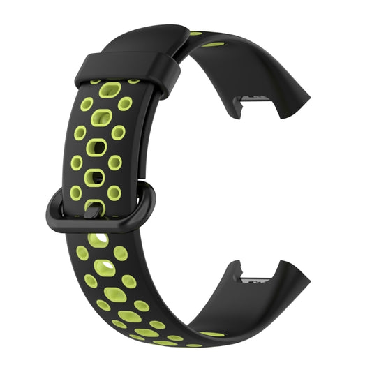 For Xiaomi Redmi Watch 2 Two-Color Mixed Silicone Watch Band(Black+Green) by buy2fix
