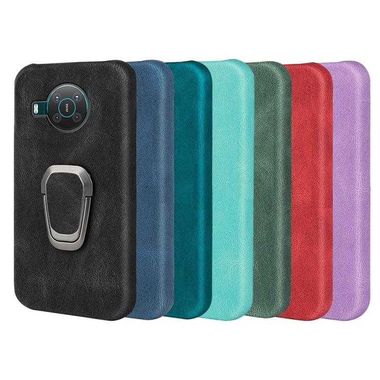 For Nokia X10 / X20 Ring Holder PU Phone Case(Mint Green) by buy2fix