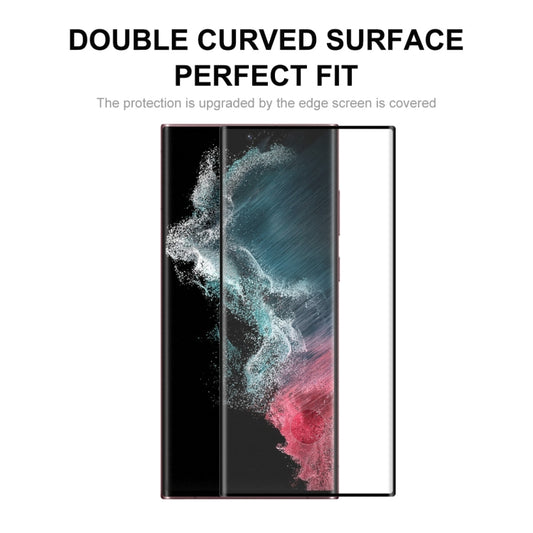 For Samsung Galaxy S22 Ultra 5pcs ENKAY 3D Curved Hot Bending Tempered Glass Full Film, Hole Unlock by ENKAY