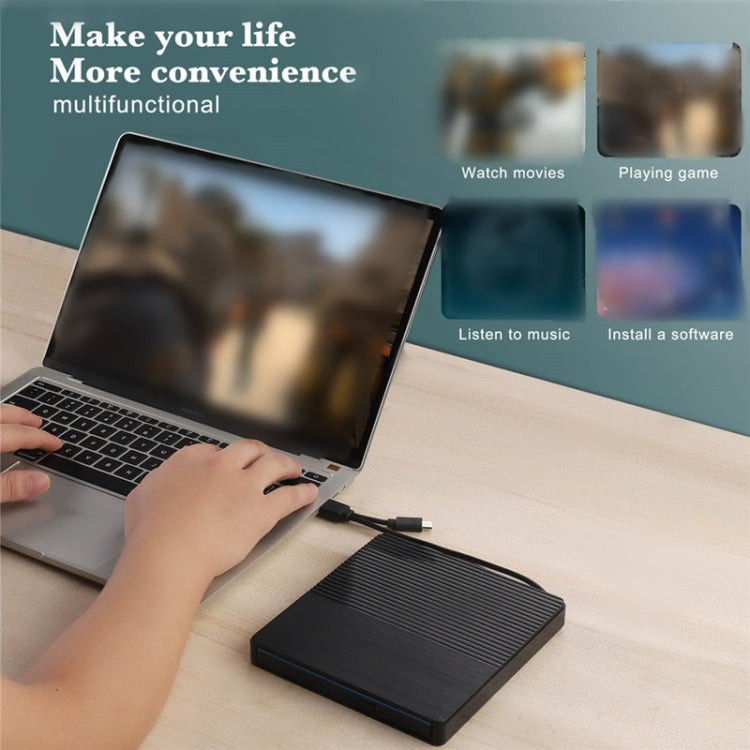 Type-C Portable External CD Burner Optical Drive by buy2fix