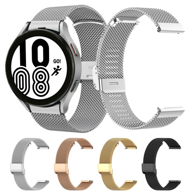 For Samsung Galaxy Watch 3 41mm Milan Metal Steel Mesh Buckle Watch Band(Rose Gold) by buy2fix