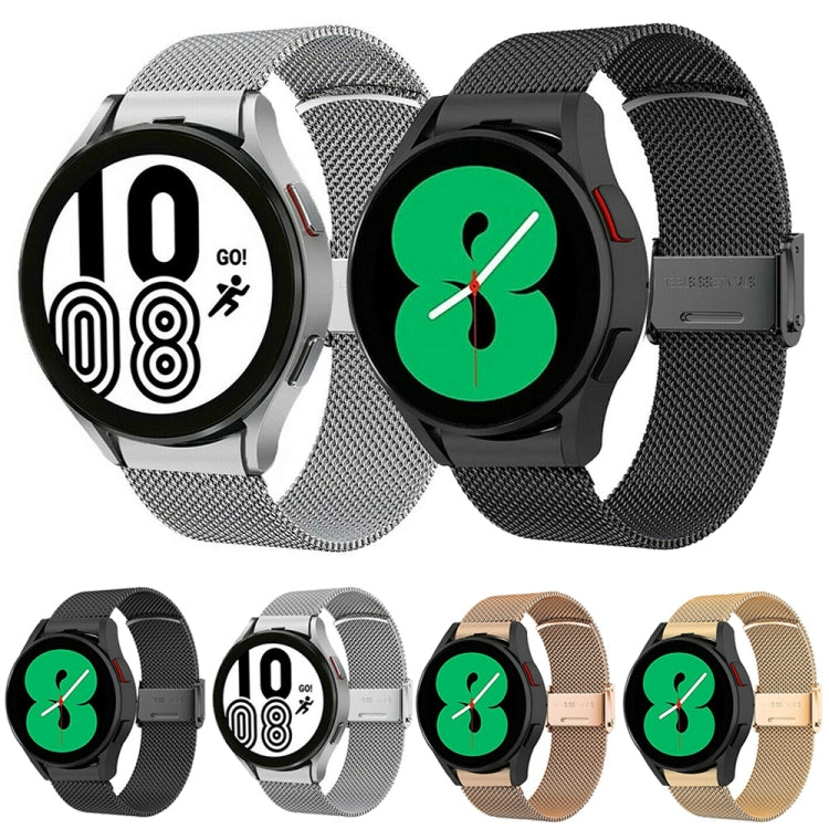 For Samsung Galaxy Watch 4 Classic 42mm / 46mm Milan Metal Steel Mesh Buckle Watch Band(Silver) by buy2fix