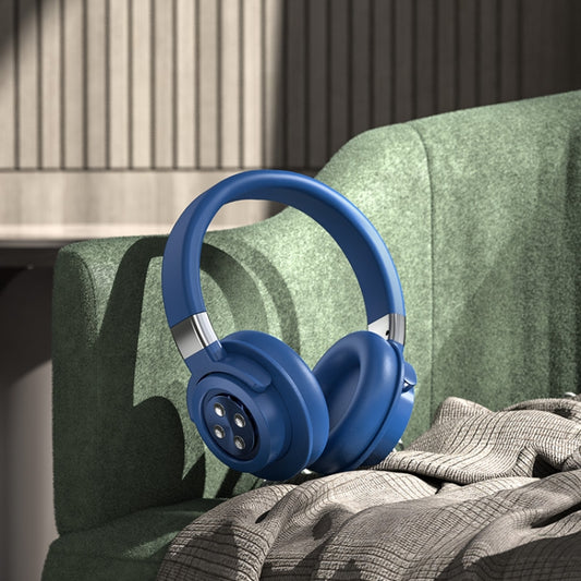 A51 USB Charging Wireless Bluetooth HIFI Stereo Headset with Mic(Blue) by buy2fix