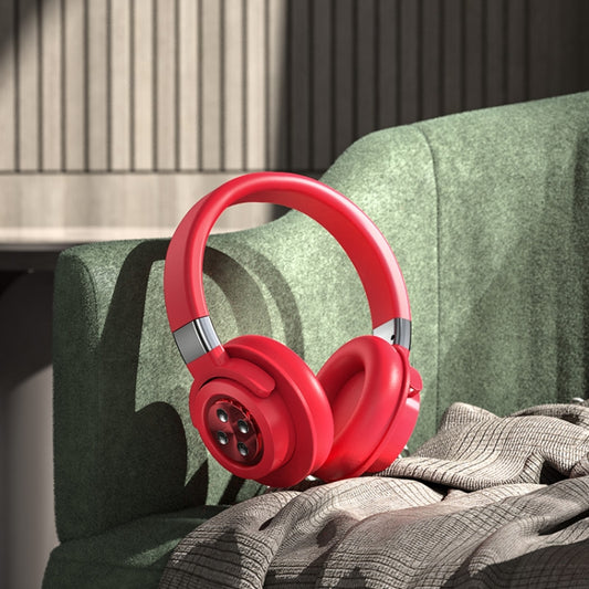 A51 USB Charging Wireless Bluetooth HIFI Stereo Headset with Mic(Red) by buy2fix