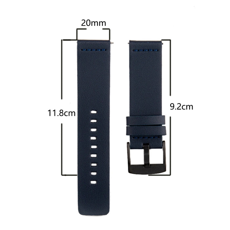 For Samsung Galaxy Watch Active 2 40mm Leather Watch Band(Black) by buy2fix