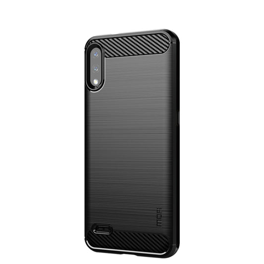 For LG K22 / K22 Plus MOFI Gentleness Brushed Carbon Fiber Soft TPU Case(Black) by MOFI