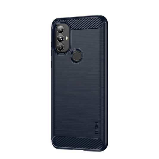 For Motorola Moto G Power 2022 MOFI Gentleness Brushed Carbon Fiber Soft TPU Case(Blue) by MOFI