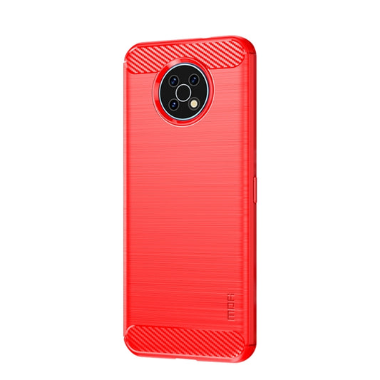 For Nokia G50 MOFI Gentleness Brushed Carbon Fiber Soft TPU Case(Red) by MOFI