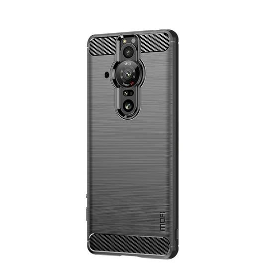 For Sony Xperia Pro-I MOFI Gentleness Brushed Carbon Fiber Soft TPU Case(Black) by MOFI