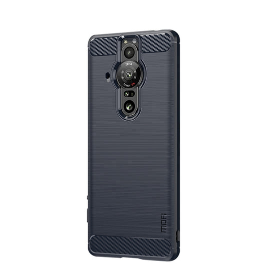 For Sony Xperia Pro-I MOFI Gentleness Brushed Carbon Fiber Soft TPU Case(Blue) by MOFI