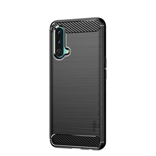 For OnePlus Nord CE 5G MOFI Gentleness Brushed Carbon Fiber Soft TPU Case(Black) by MOFI
