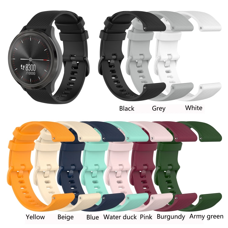 For Garmin Forerunner 645 Music Small Lattice Silicone Watch Band(Black) by buy2fix