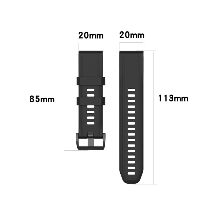 For Garmin Fenix 6S Pro Pure Color Silicone Watch Band(Amy Green) by buy2fix