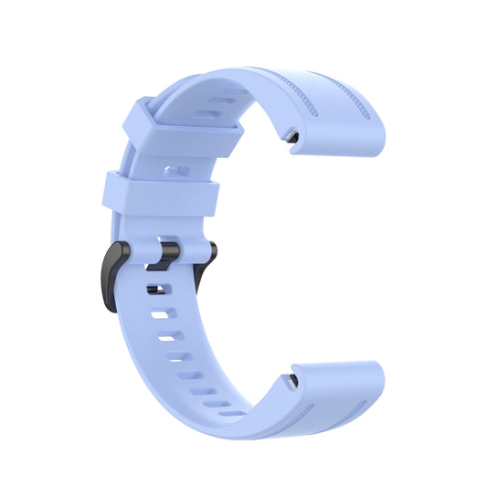 For Garmin Fenix 7S 20mm Solid Color Silicone Quick Release Watch Band(Chrysanthemum Blue) by buy2fix